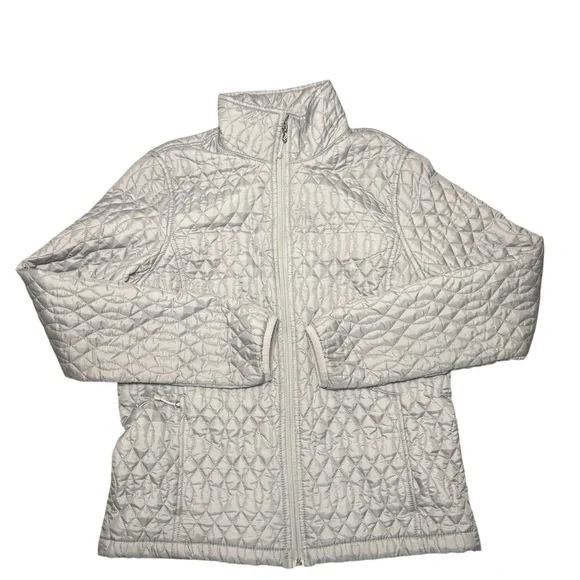 Lands' End Light Gray Quilted Jacket - Picture 1 of 12